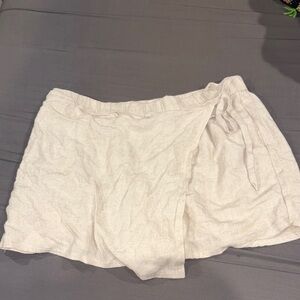 Cream Wrap Skirt